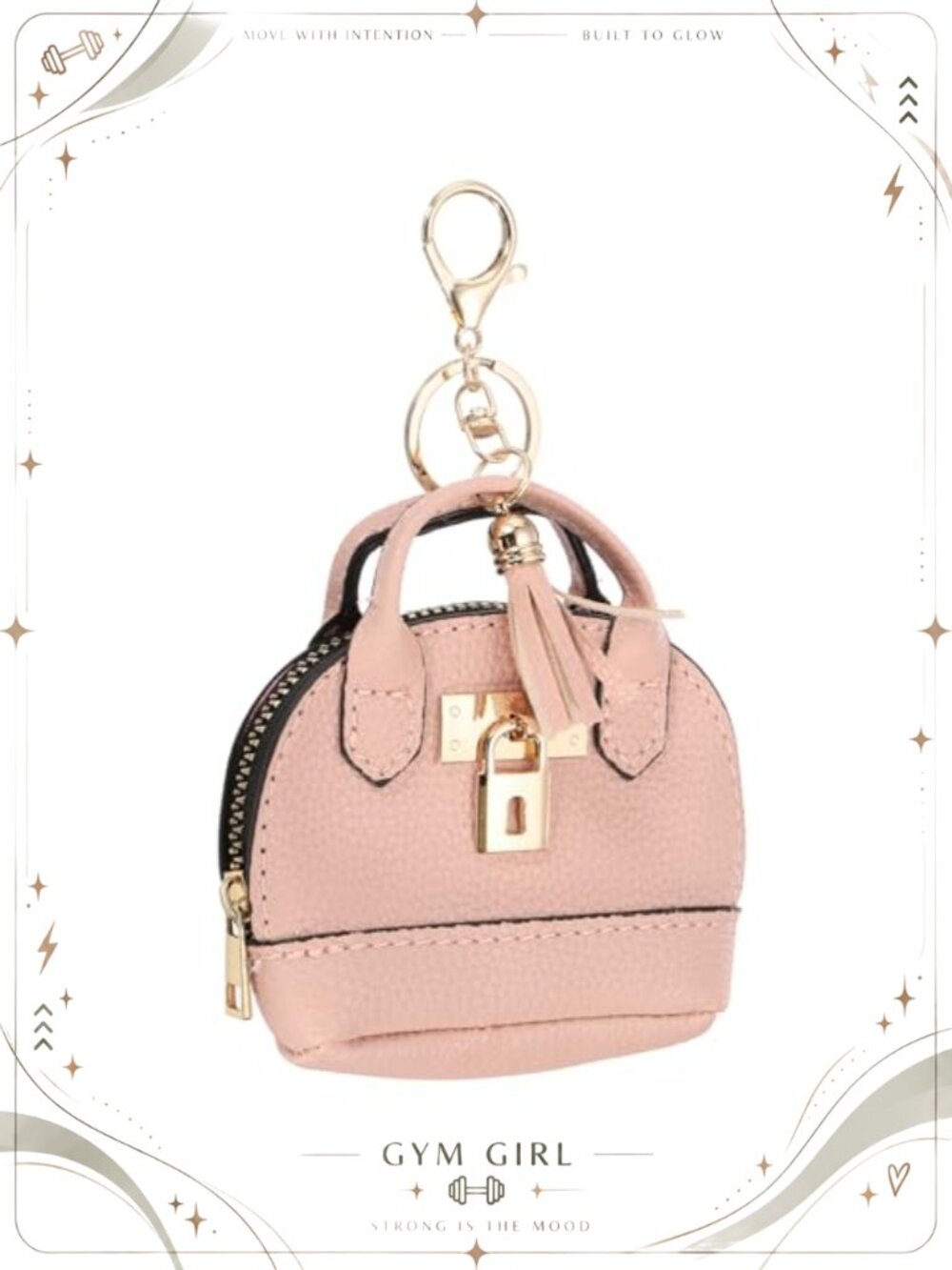 Mini Tote Bag Keychain PU Leather Coin Purse Zipper Tassel Charm